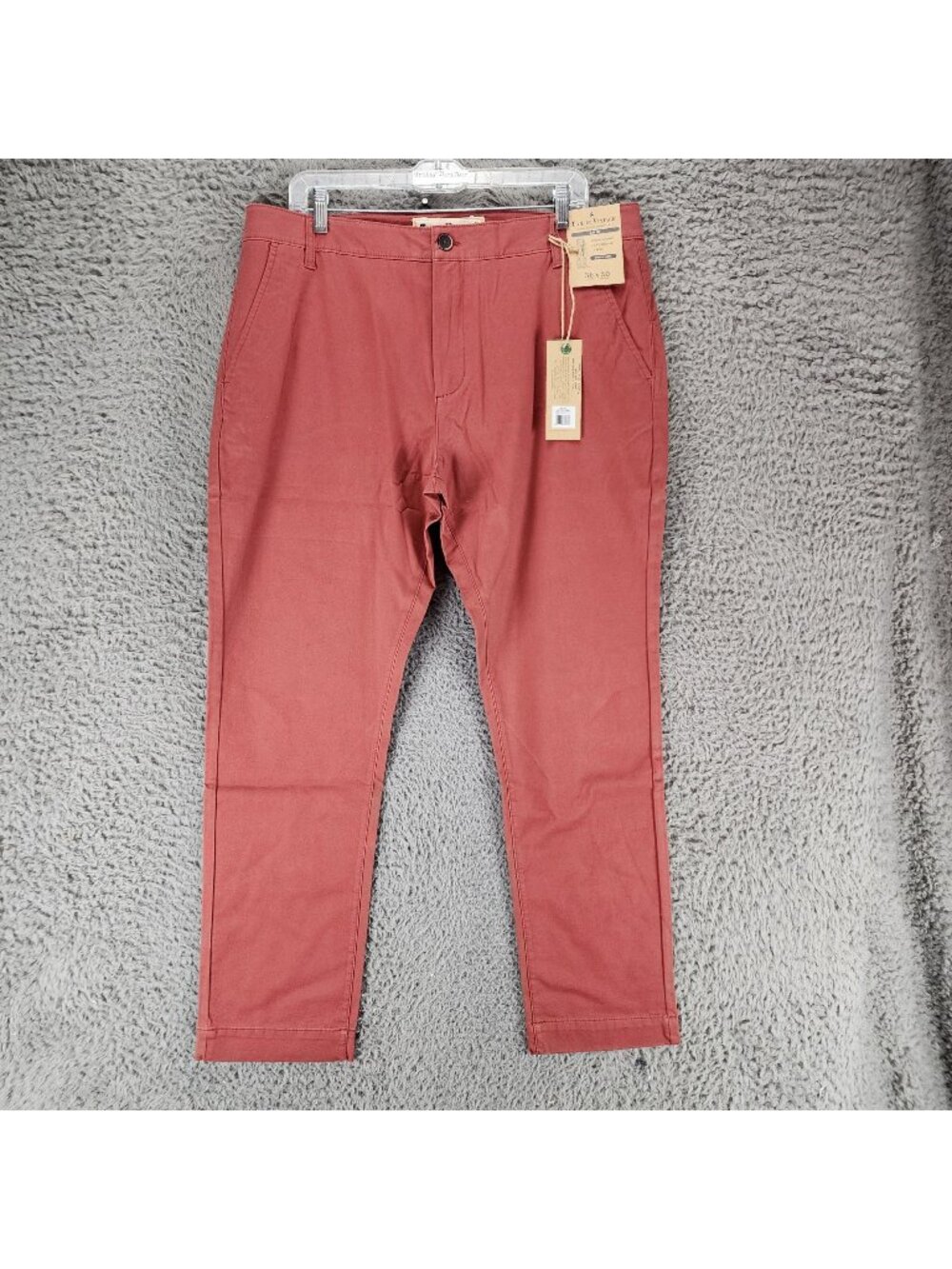 Tailor Vintage Pants Mens 36x30 Red Stretch High Rise Slim Fit *NWT*